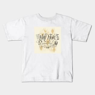 Hike more, worry less quote lettering illustration Kids T-Shirt